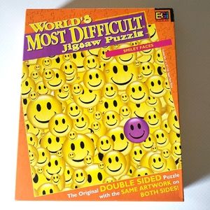 Just In: BGI World's Most Difficult Jigsaw Smiley Face Double-Sided Puzzle.